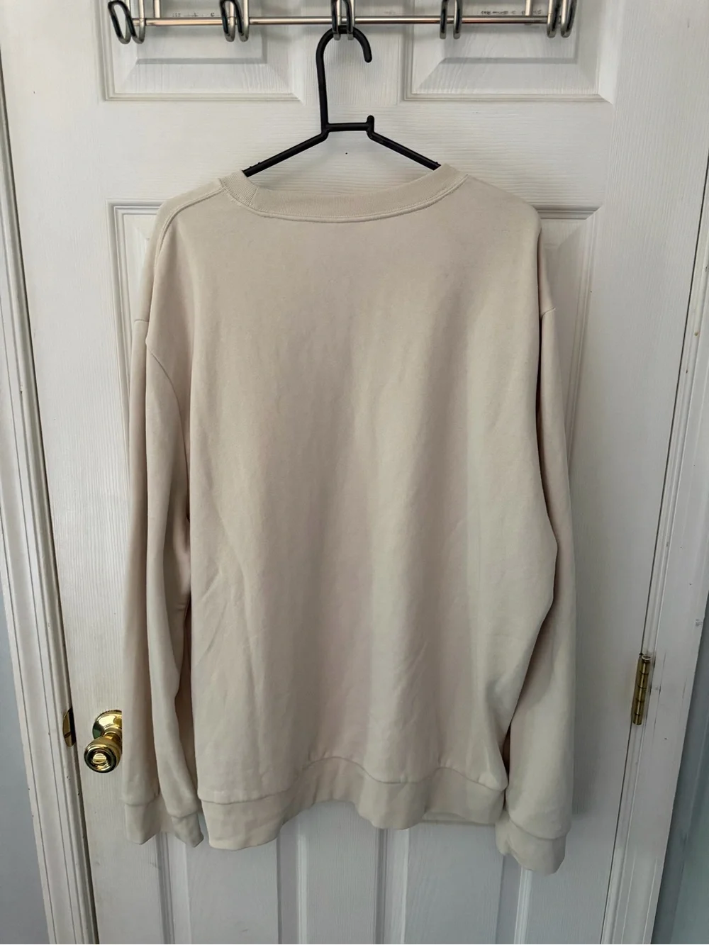 Calvin Klein Jeans Men's Cream Crewneck Sweatshirt with CK Logo